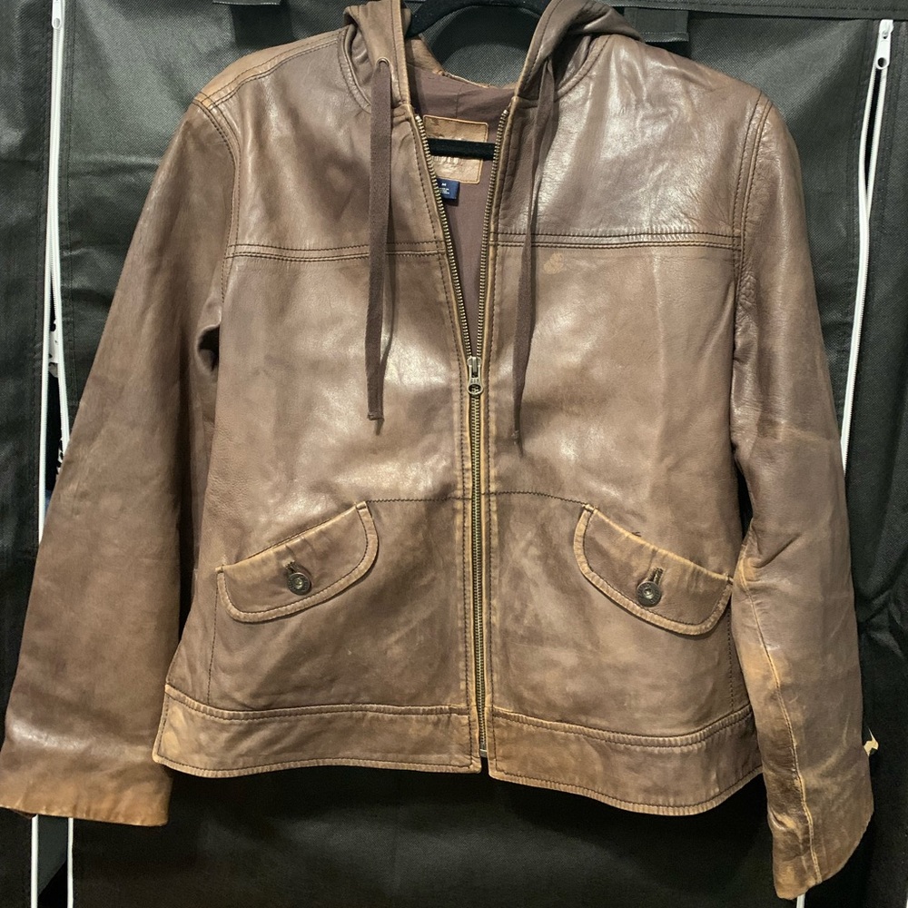 Gap Brown Leather Jacket